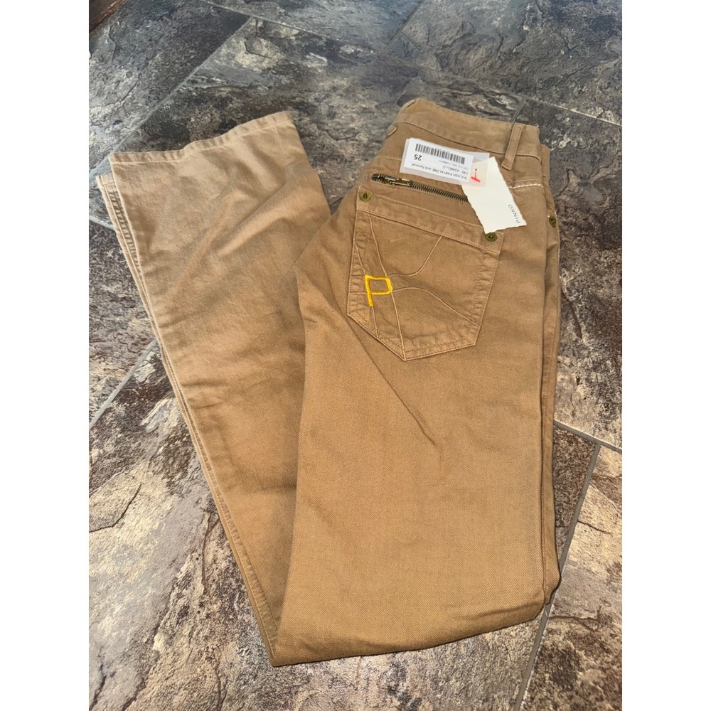 RARE Pinko Italy NWT Gulash Pantalone Khaki Jeans Pants Size 25‎ HTF